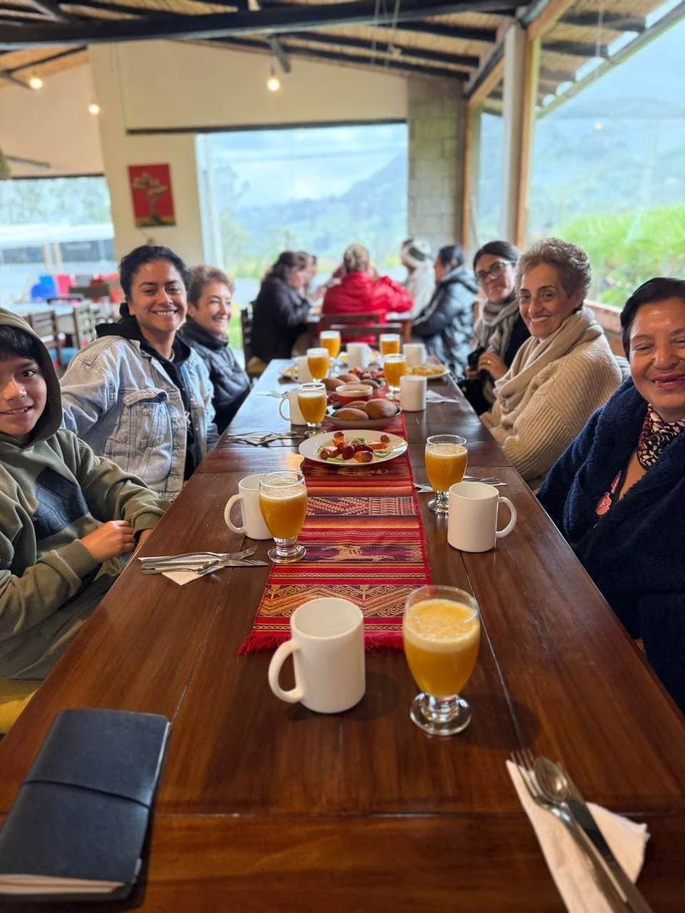 Desayuno típico en Ingapirca