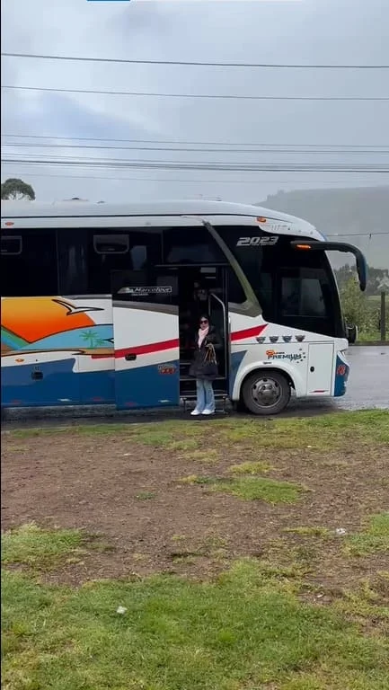 Vista panorámica del bus turístico